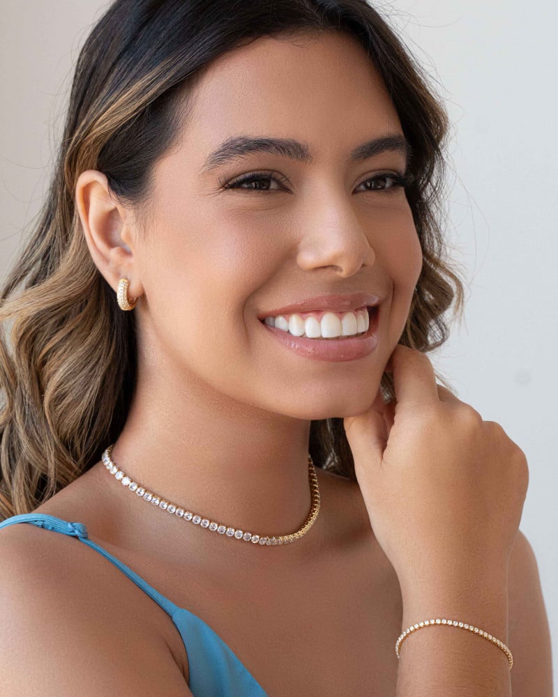 Pulseira Riviera Zircônia Banhado a Ouro 18K