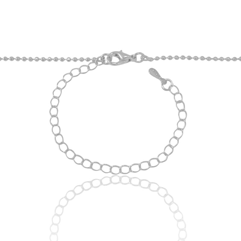 Choker Bolinhas 1.5 mm Ródio Branco