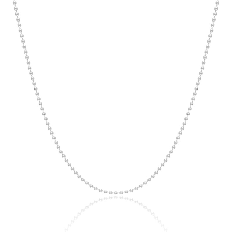 Choker Bolinhas 1.5 mm Ródio Branco