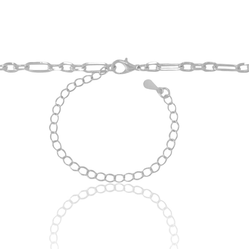 Choker Elos 4 mm Ródio Branco