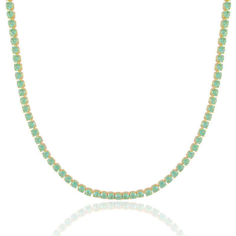 Choker Riviera Turmalina Banhado a Ouro 18K