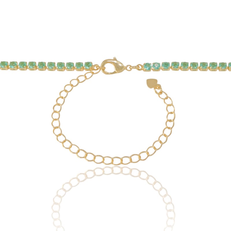Choker Riviera Turmalina Banhado a Ouro 18K