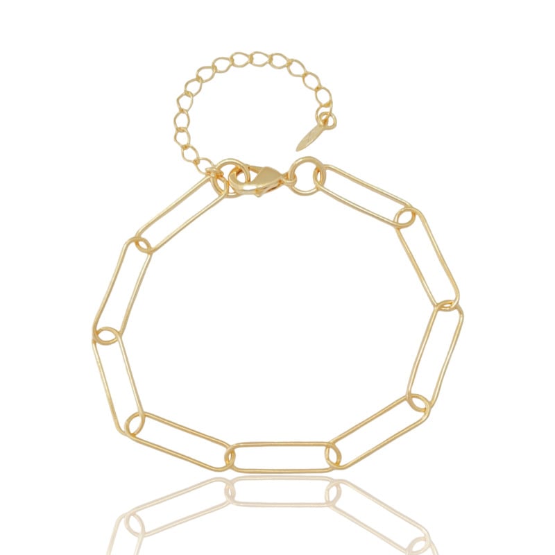 Pulseira Elos Ovais 6mm Banhado a Ouro 18K