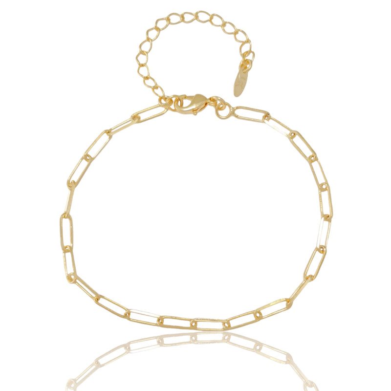 Pulseira Elos 9mm Banhado a Ouro 18K