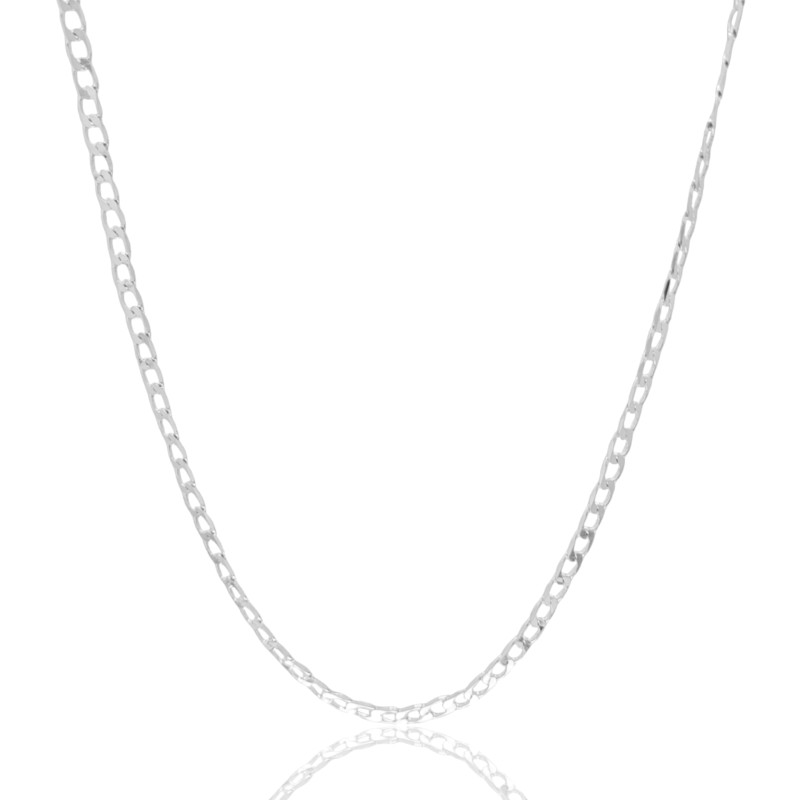 Gargantilha Grumet 3.5mm Ródio Branco
