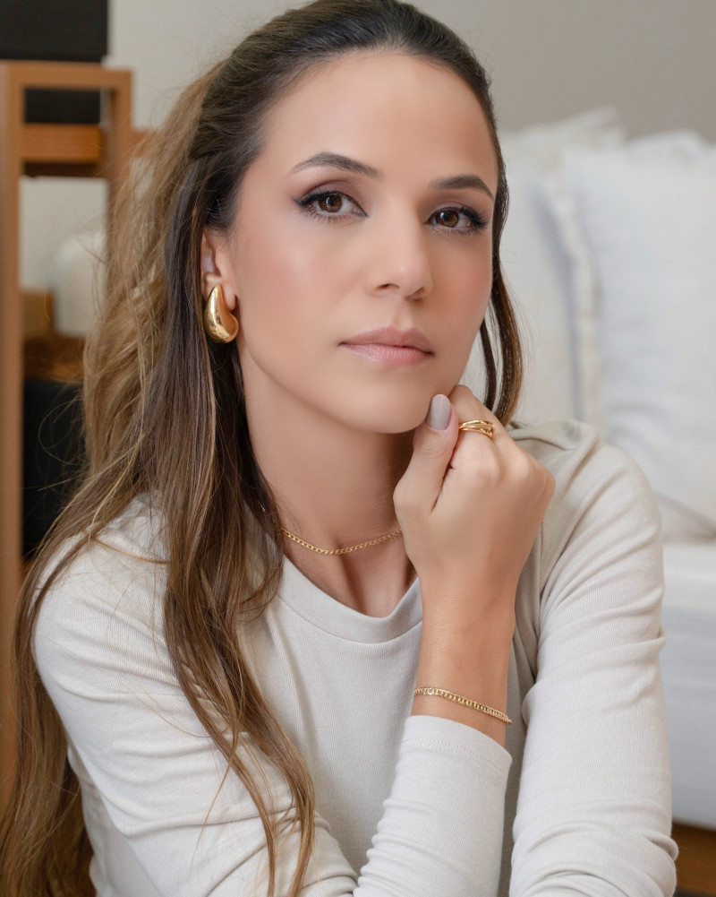 Anel Duplo Entrelaçado Tamanho 13 Banhado a Ouro 18K