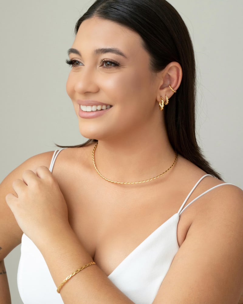 Aro Torcido 3mm Banhado a Ouro 18K