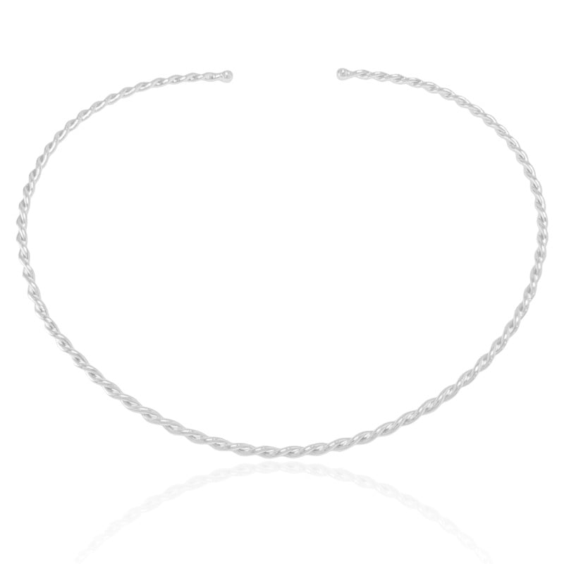 Aro Torcido 3mm Ródio Branco