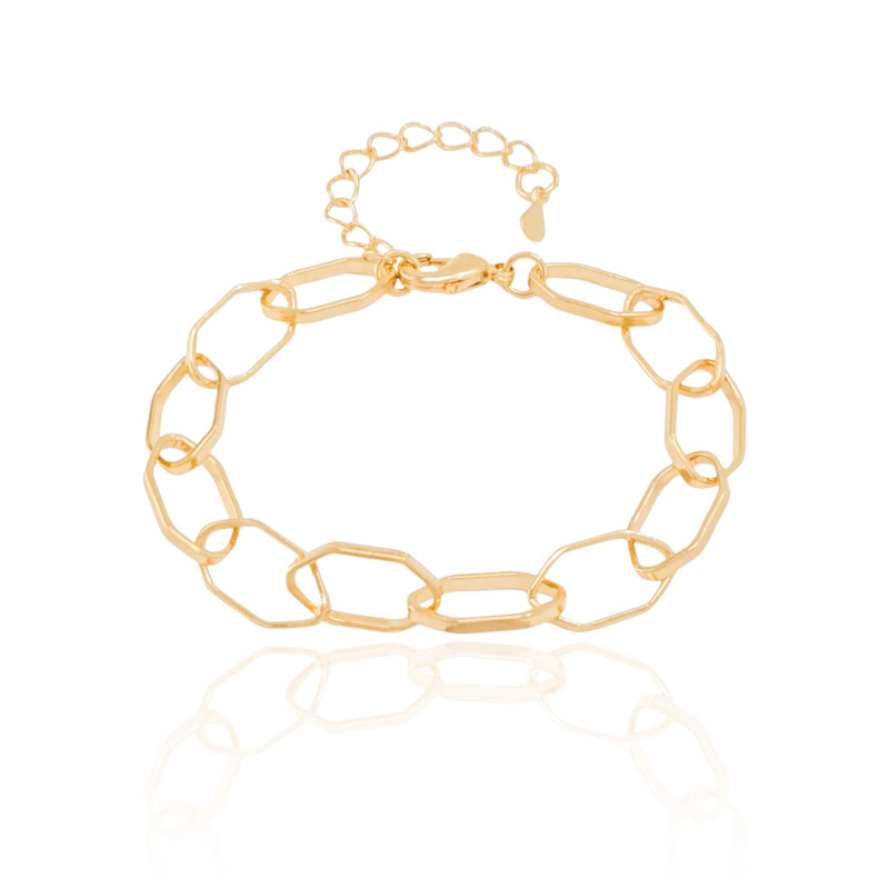 Pulseira Geométrica Banhado a Ouro 18K