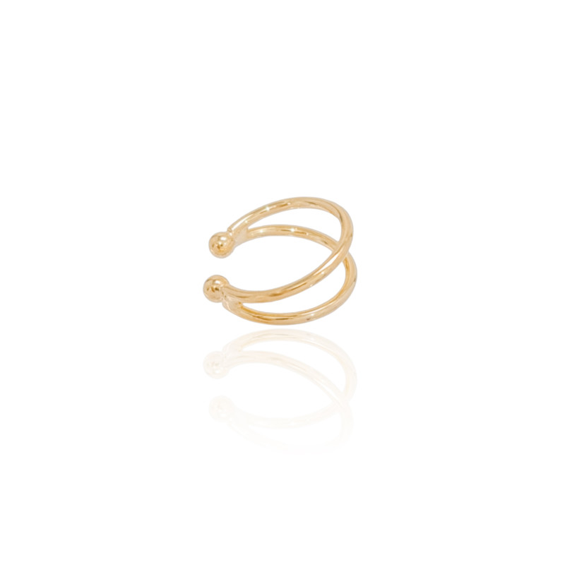 Piercing Dois Filetes Banhado a Ouro 18K