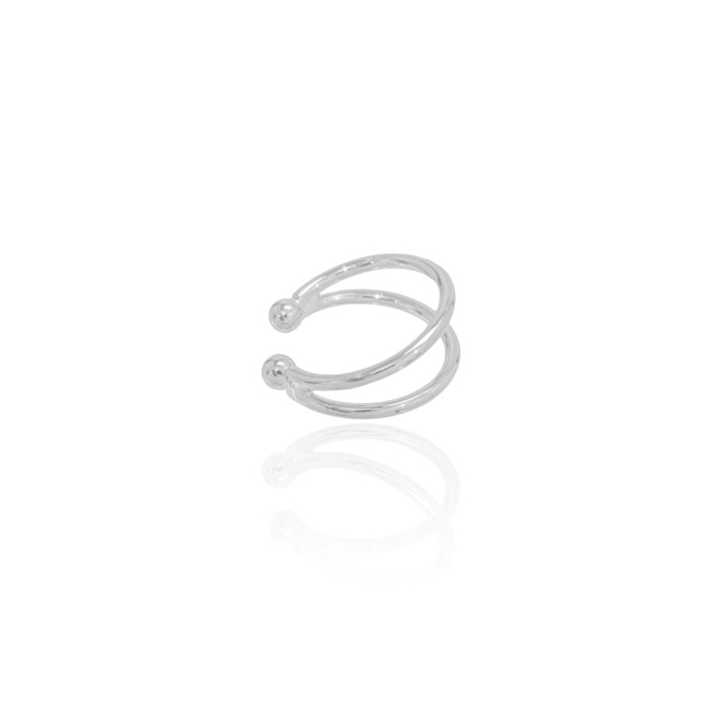 Piercing Dois Filetes Ródio Branco