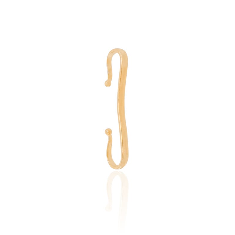 Piercing Transversal Liso Banhado a Ouro 18K