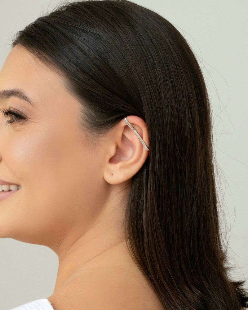 Piercing Transversal Liso Ródio Branco