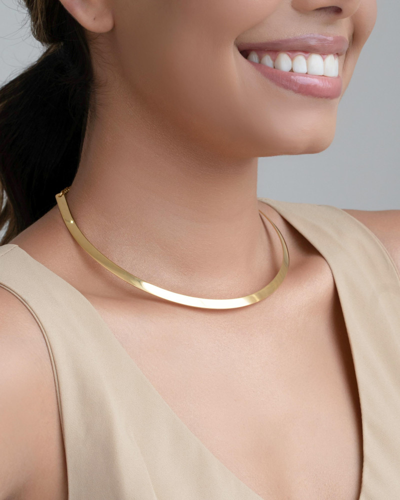 Aro Flat Liso Banhado a Ouro 18K