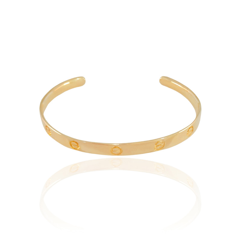 Bracelete Parafuso Banhado a Ouro 18K