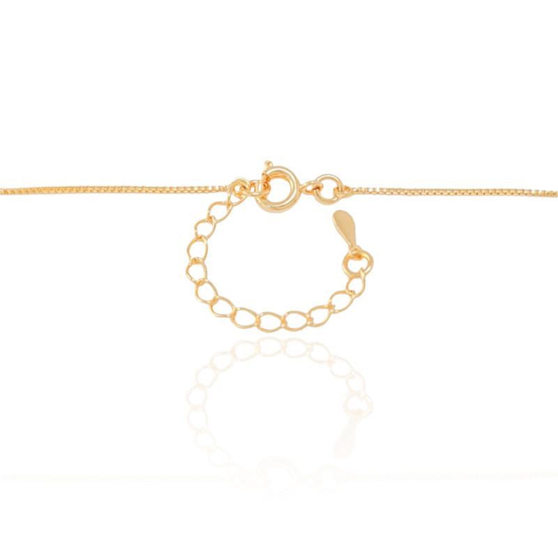 Gargantilha Veneziana Bolinha 10mm Banhado a Ouro 18K