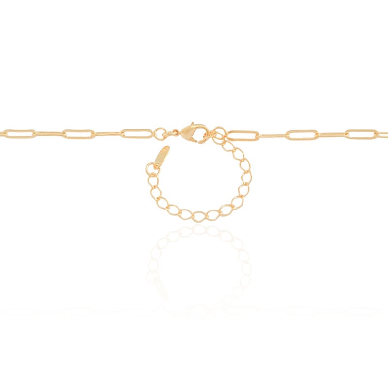 Gargantilha Longa Elos 3 mm Banhado a Ouro 18K