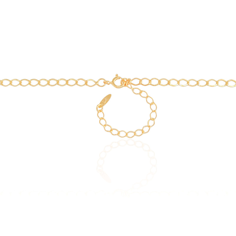 Gargantilha Longa Elos Losango Banhado a Ouro 18K