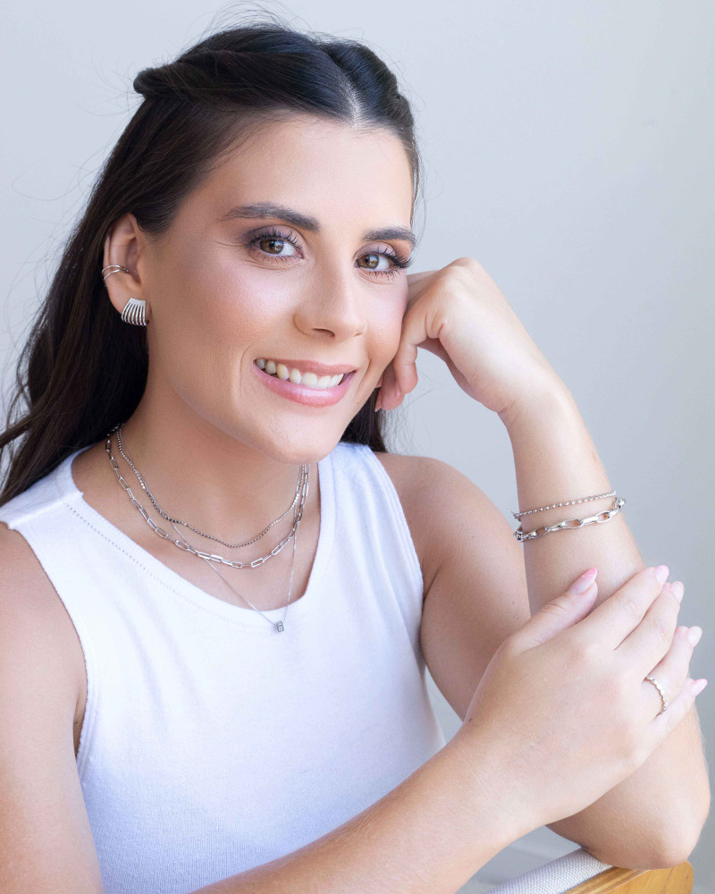 Anel Falange Plaquinhas Redondas Tamanho 14 Ródio Branco