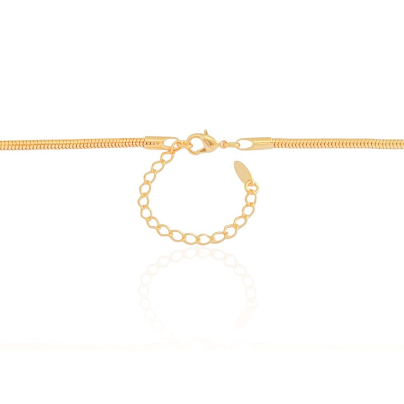 Gargantilha Rabo de Rato 2 mm Banhado a Ouro 18K