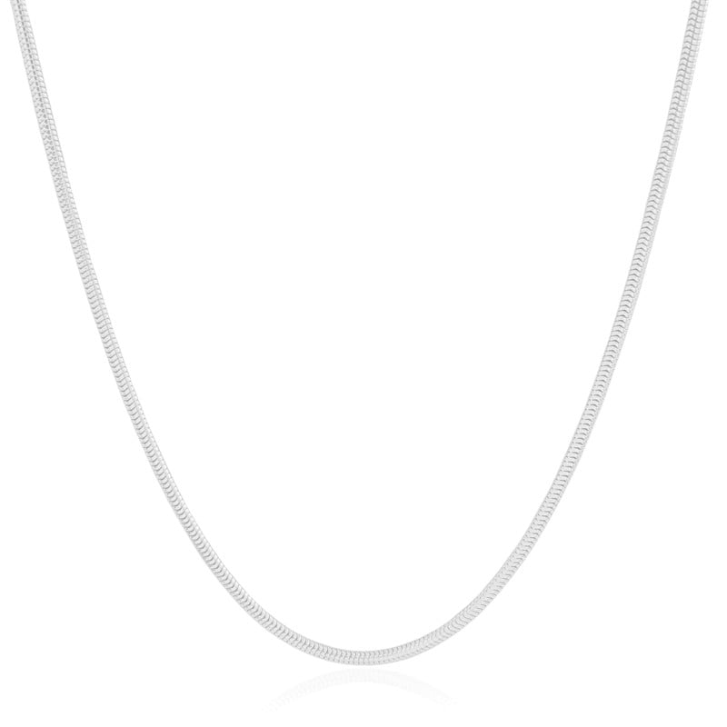 Gargantilha Rabo de Rato 2.5 mm Ródio Branco