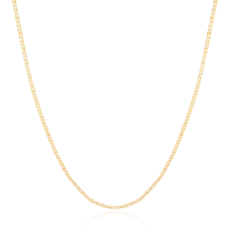 Gargantilha Piastrine 2 mm Banhado a Ouro 18K