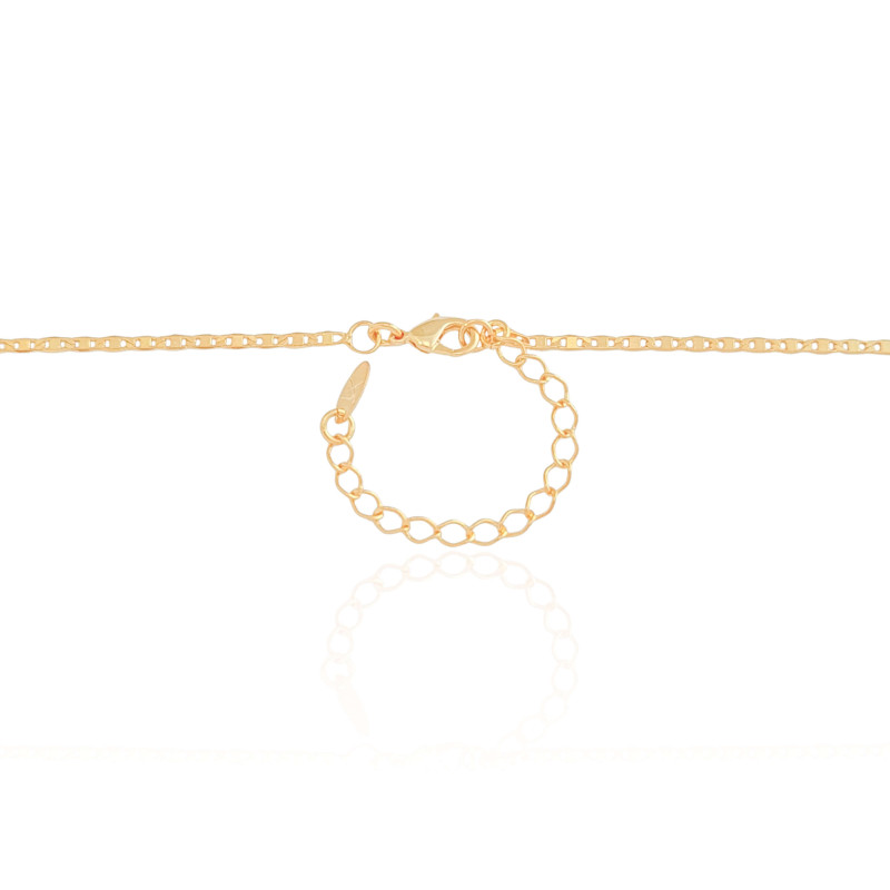 Gargantilha Piastrine 2 mm Banhado a Ouro 18K