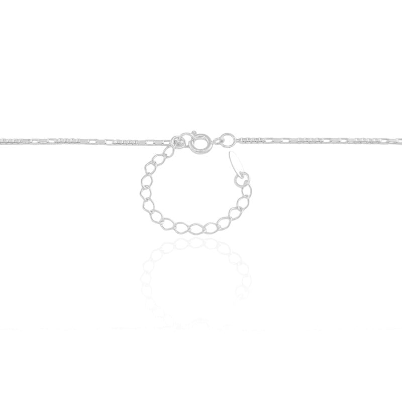 Gargantilha Elos Retos 1.5 mm Ródio Branco