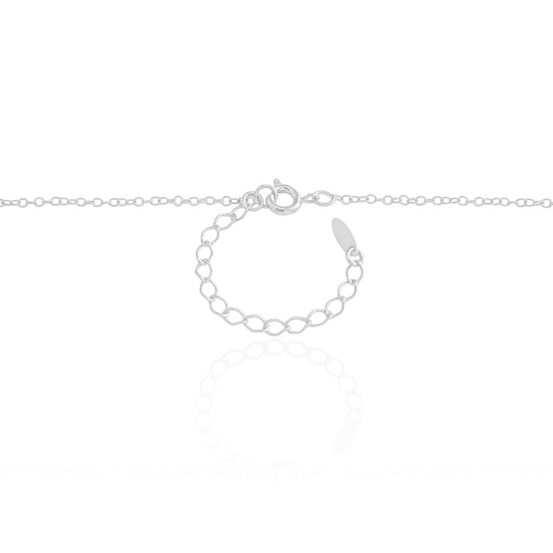 Gargantilha Longa Americana 1.5 mm Ródio Branco