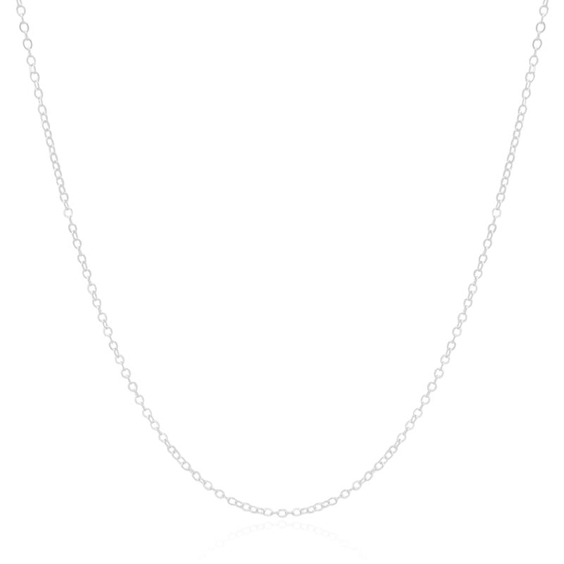 Gargantilha Longa Americana 1.5 mm Ródio Branco