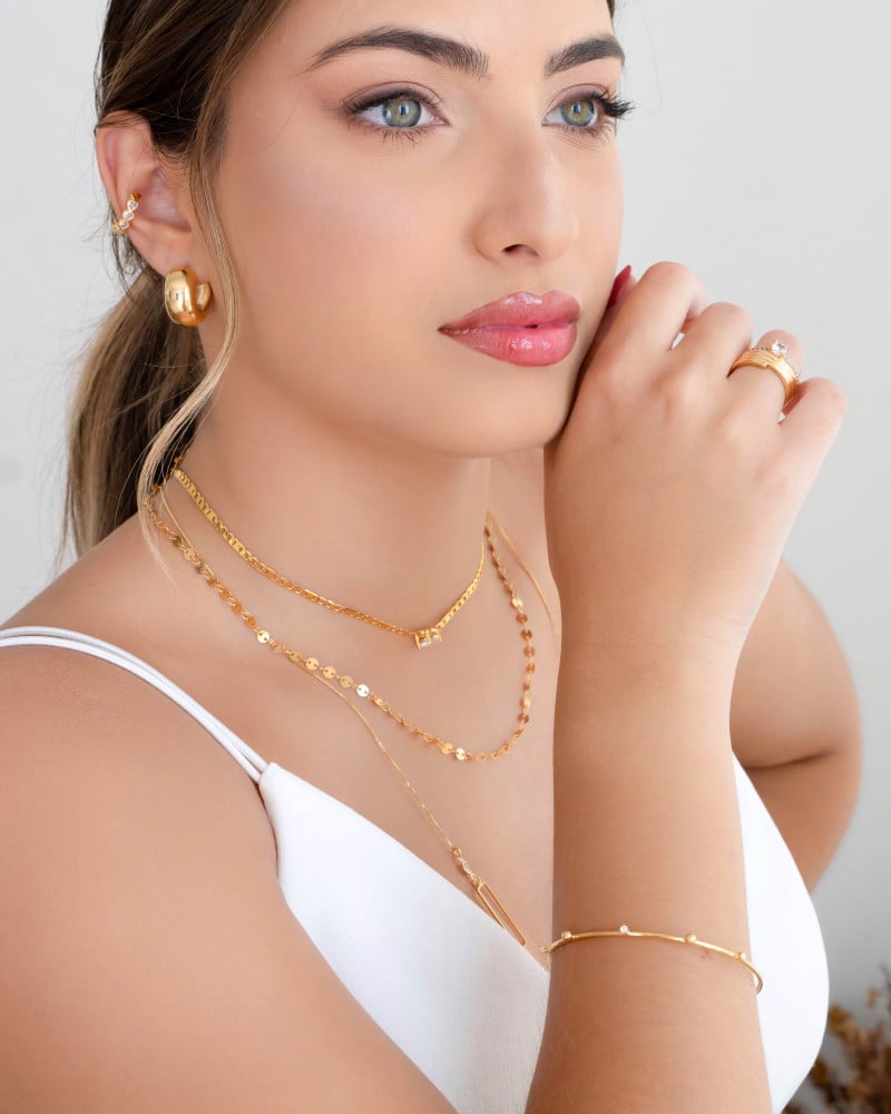 Brinco Argola Abaulada Lisa 2 cm Banhado a Ouro 18K