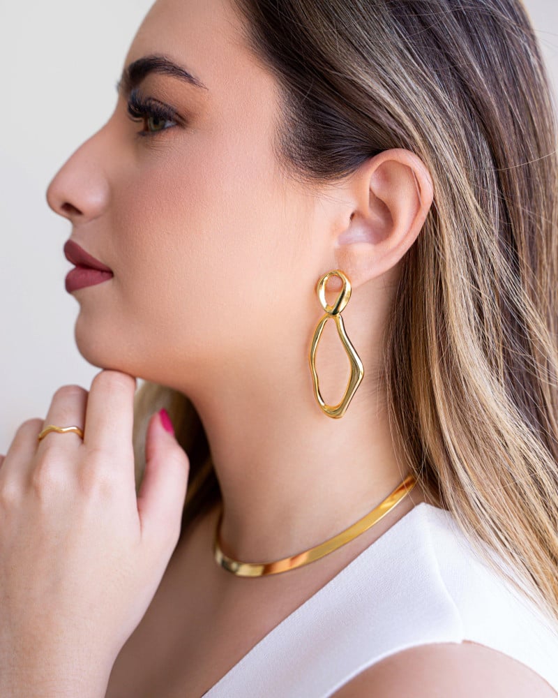 Anel Ondas Liso Tamanho 13 Banhado a Ouro 18K