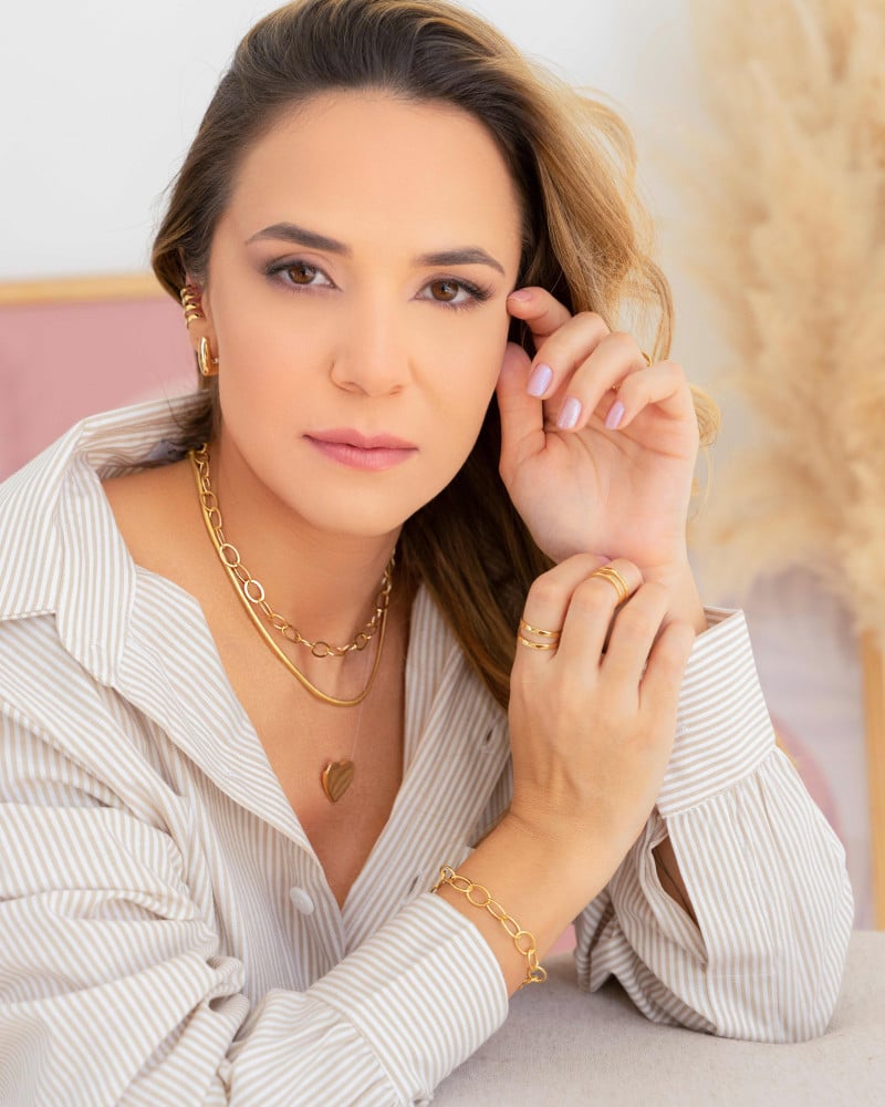 Piercing Quatro Filetes Liso Banhado a Ouro 18K