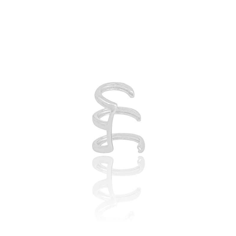 Piercing Três Filetes Lisos Ródio Branco