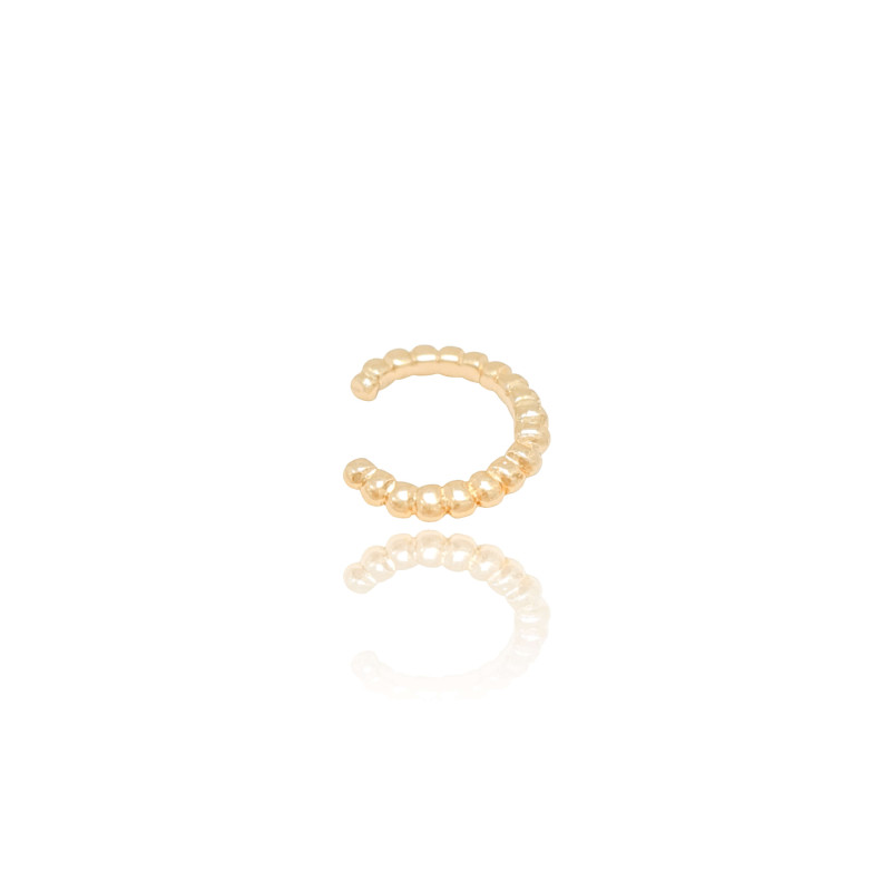 Piercing Bolinhas Achatadas Banhado a Ouro 18K