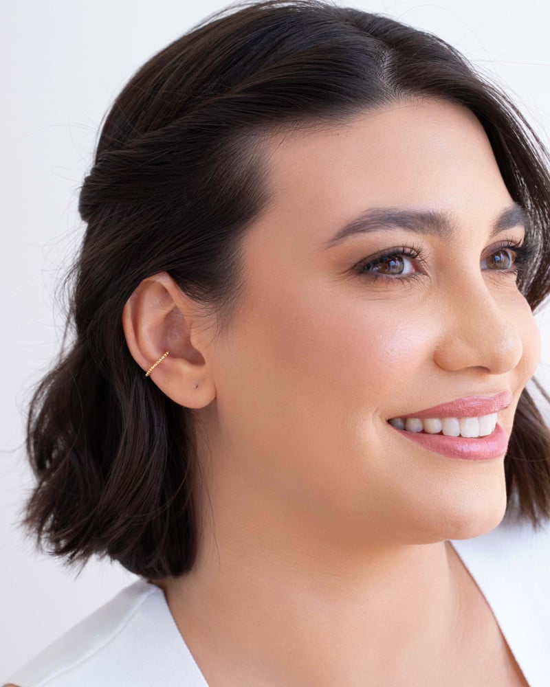 Piercing Bolinhas Achatadas Banhado a Ouro 18K