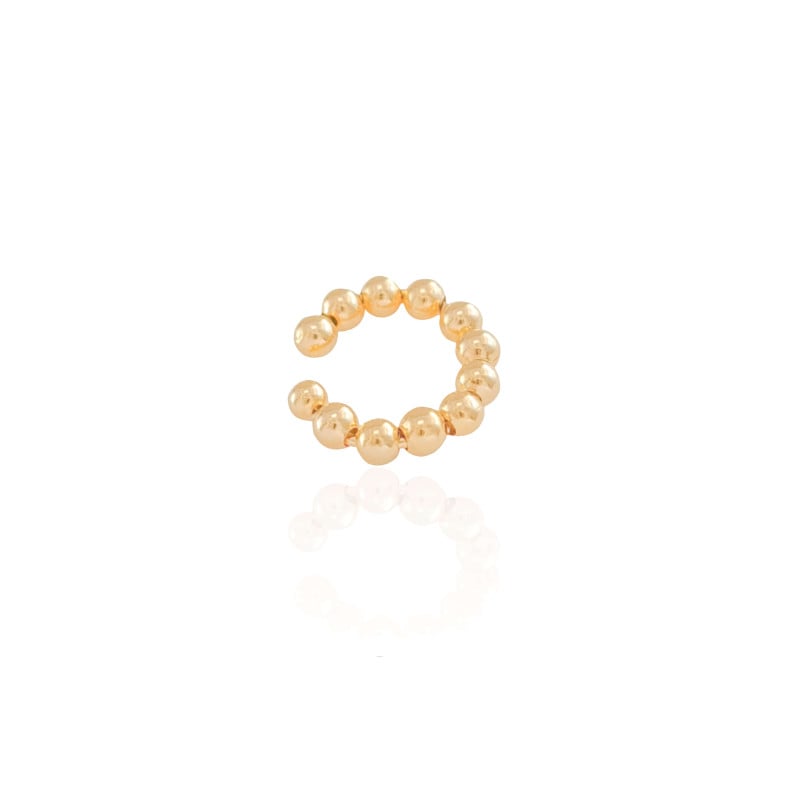 Piercing Bolinhas Lisas Banhado a Ouro 18K