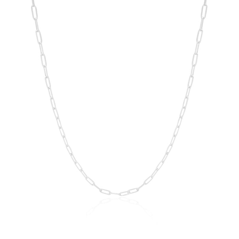 Choker Elos Lisos Ródio Branco
