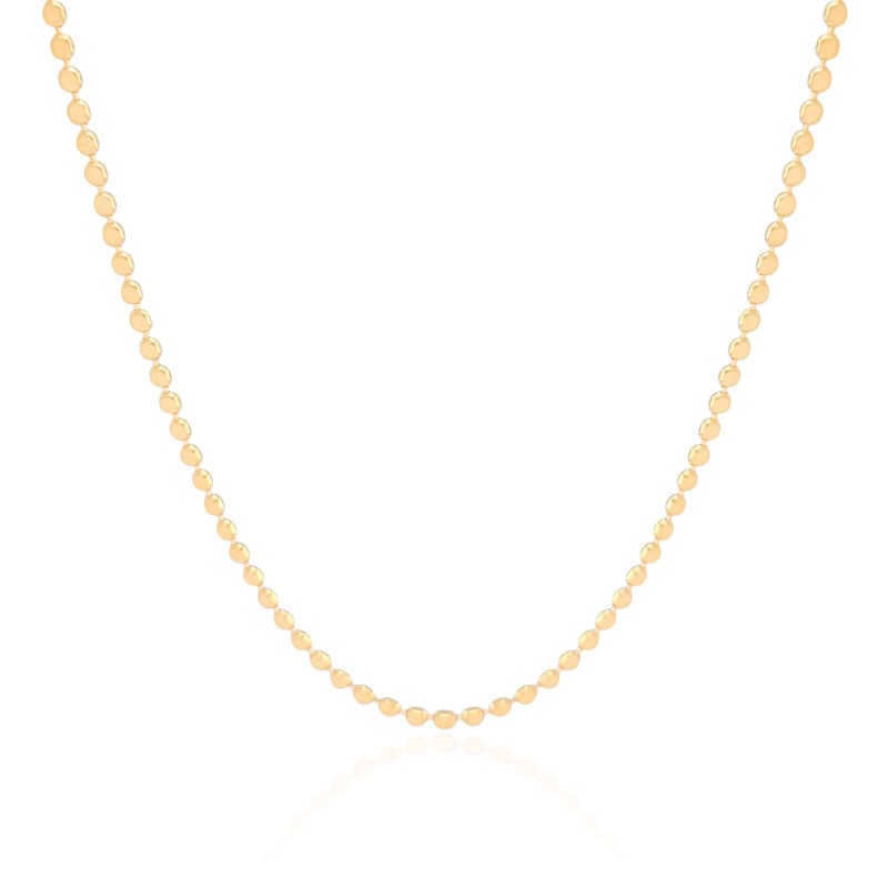 Choker Plaquinhas Redondas Lisas Banhado a Ouro 18K