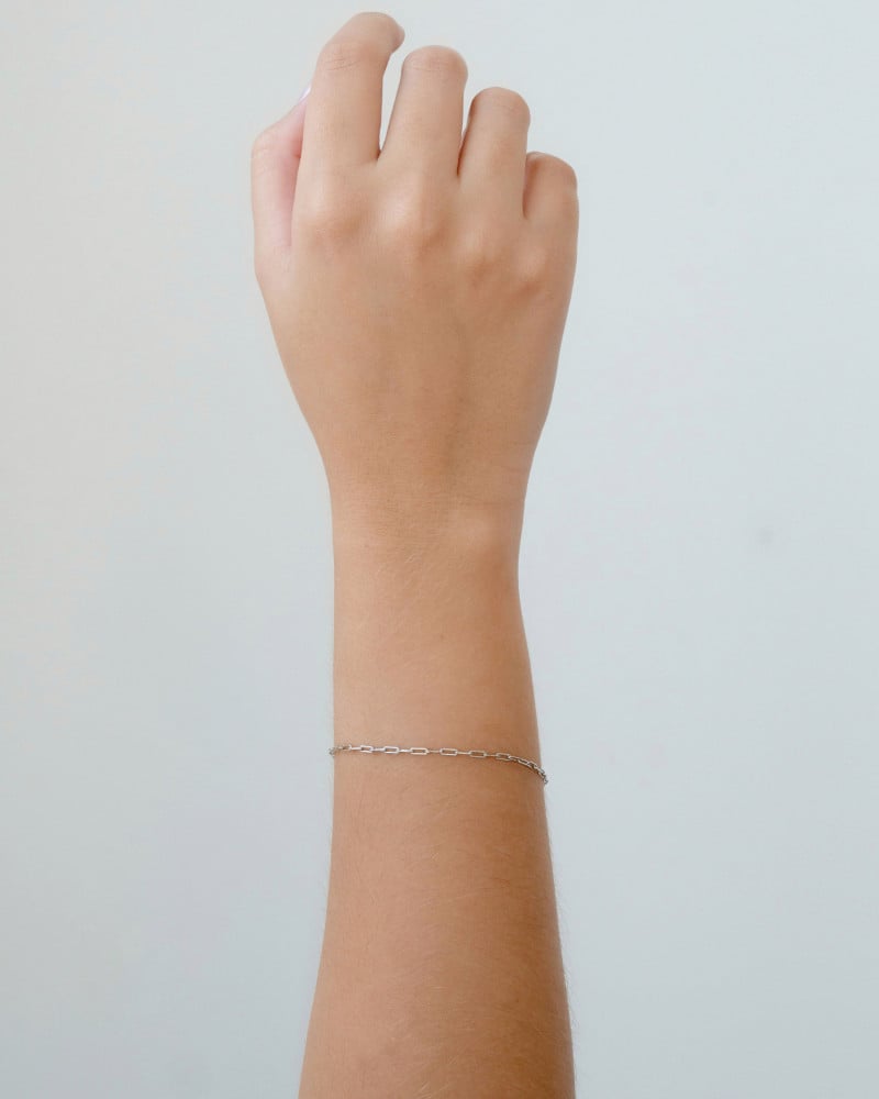 Pulseira Elos 2 mm Ródio Branco