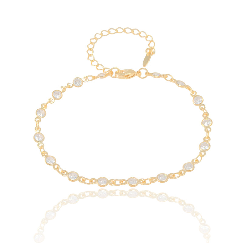 Pulseira Pontos de Luz Banhado a Ouro 18K
