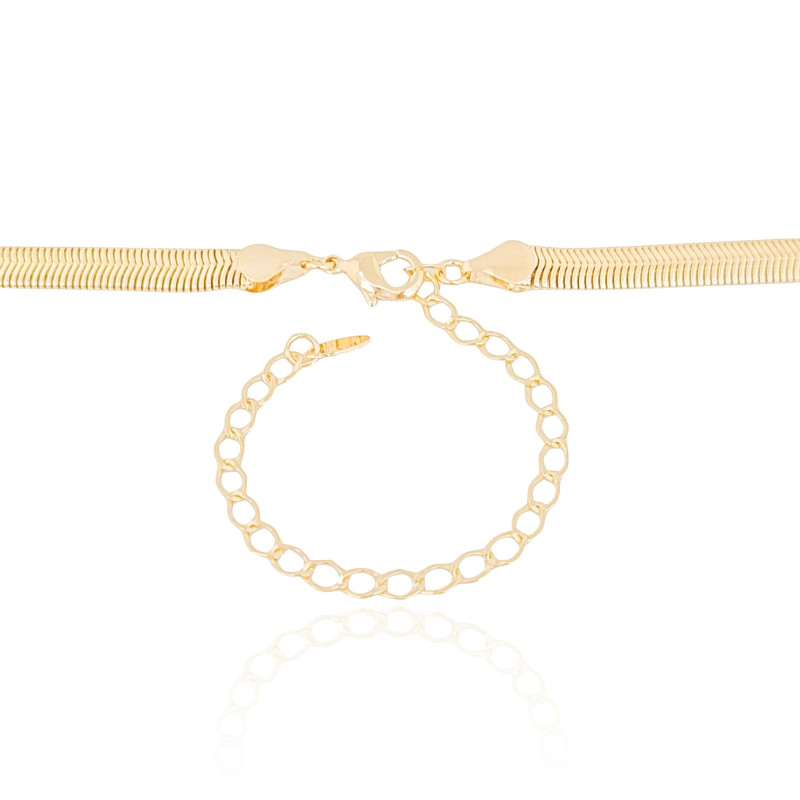 Choker Snake 6 mm Banhado a Ouro 18K