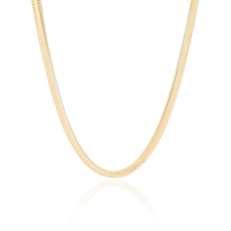 Choker Snake 6 mm Banhado a Ouro 18K