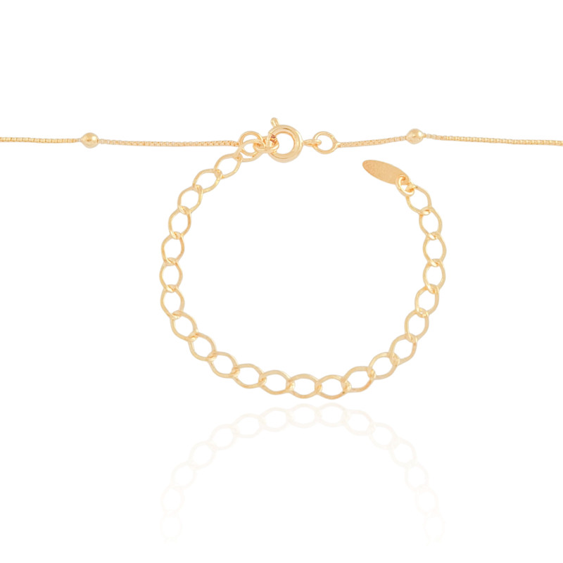 Choker Veneziana Bolinhas 2.5 mm Banhado a Ouro 18K
