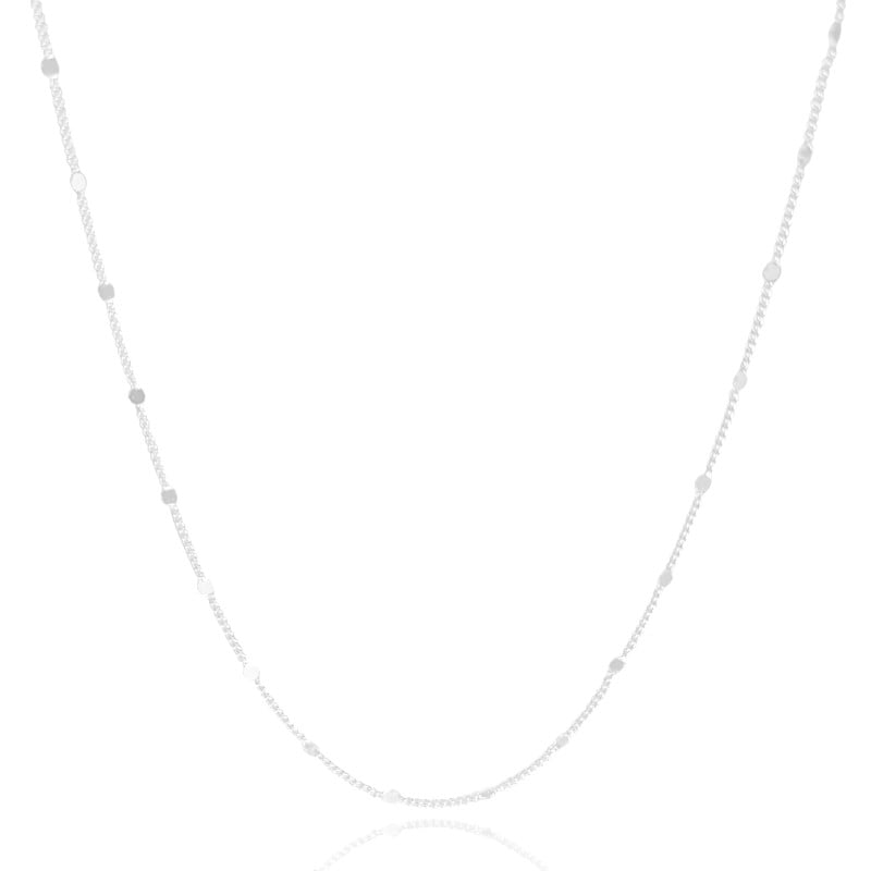 Choker Plaquinhas Grumet Ródio Branco
