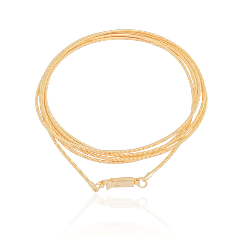 Pulseira Corda de Violão Banhado a Ouro 18K