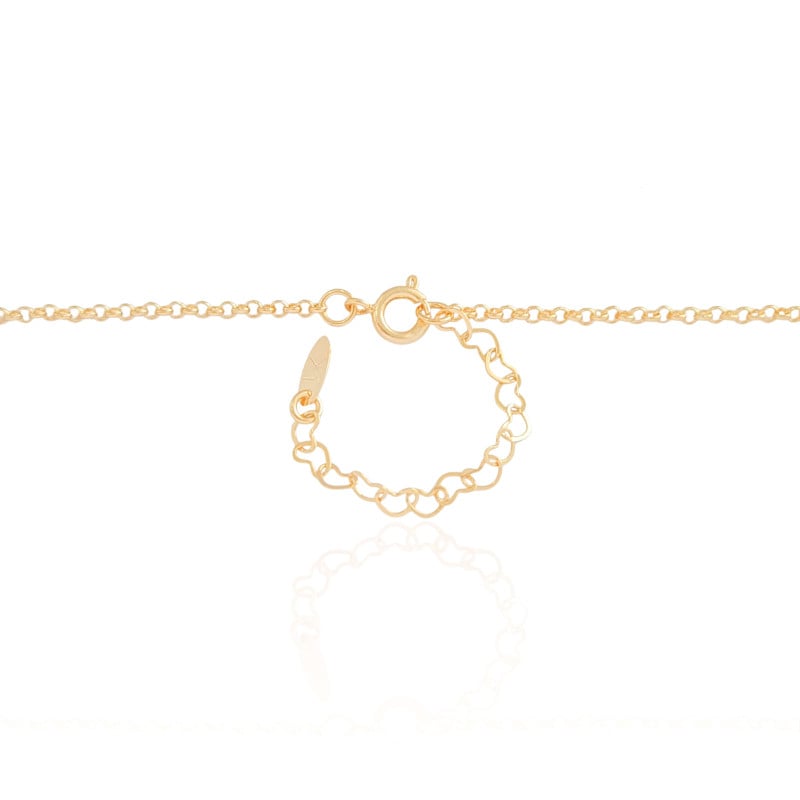 Gargantilha Infantil Pontos de Luz Cristal Banhado a Ouro 18K