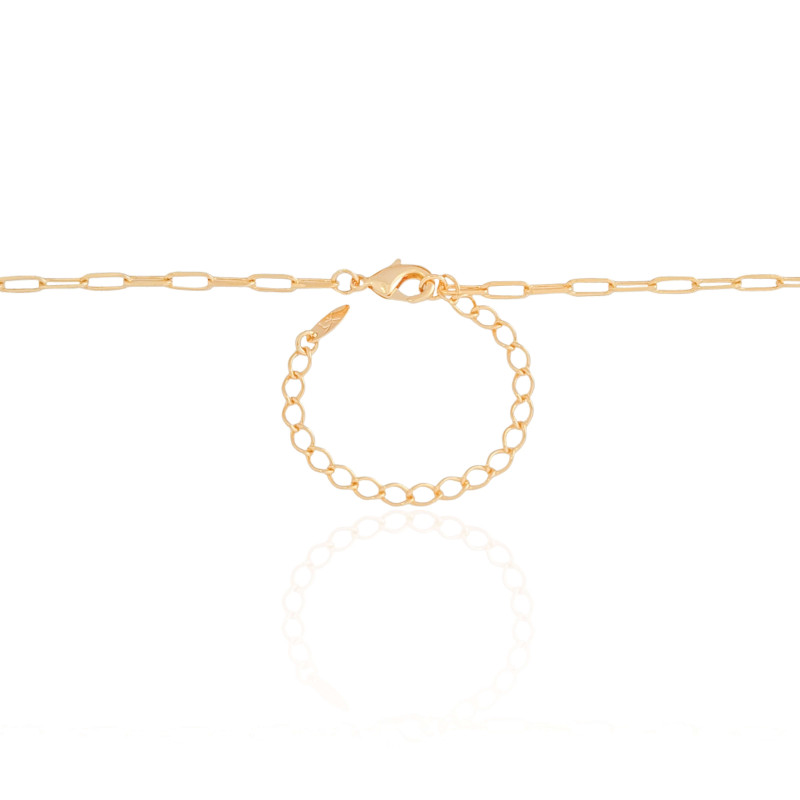 Choker Flor Orgânica Banhado a Ouro 18K