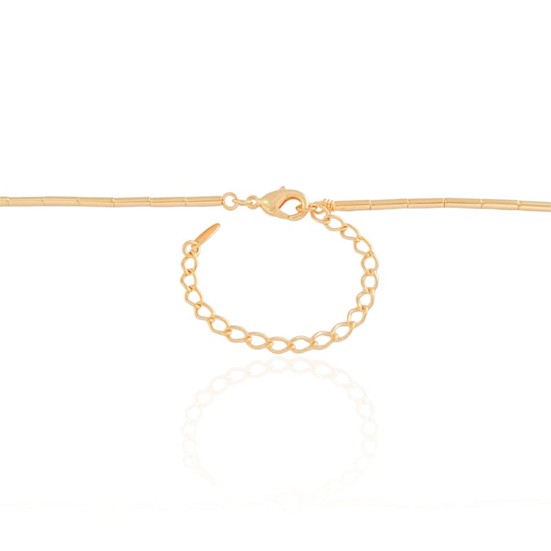 Gargantilha Canutilhos 2 mm Banhado a Ouro 18K
