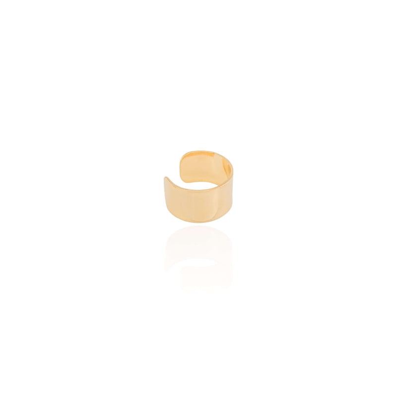 Piercing Liso Achatado Banhado a Ouro 18K